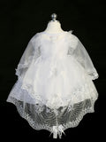 White Baby Girl Baptism/Christening Dress with Shawl