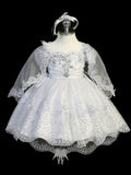 White Baby Girl Baptism/Christening Dress with Shawl