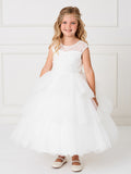 Girls Ankle Length Tulle Layered Dress