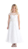 Girls Lace All Over Lace Dress in Long Length
