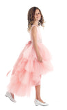Girls Hi-Low Satin and Tulle Dress