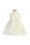 Satin and Tulle Baby/Infant Dress with Pearls