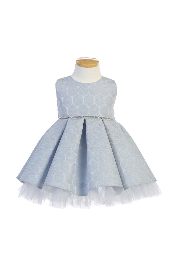 Blue Baby/Infant Pleated Dress with Tulle Show